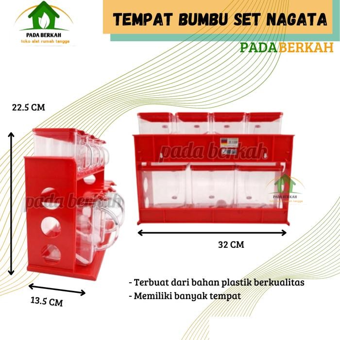 TEMPAT BUMBU DAPUR SET NAGATA 756E TEMPAT BUMBU DAPUR KITCHEN SET