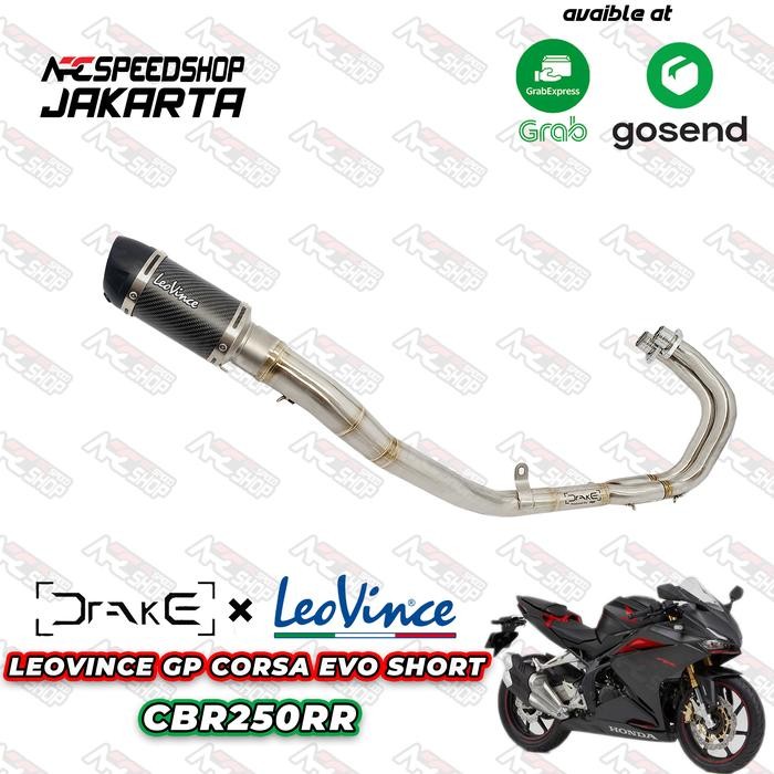 KNALPOT LEOVINCE GP CORSA SHORT + HEADER DRAKE R9 HONDA CBR250RR
