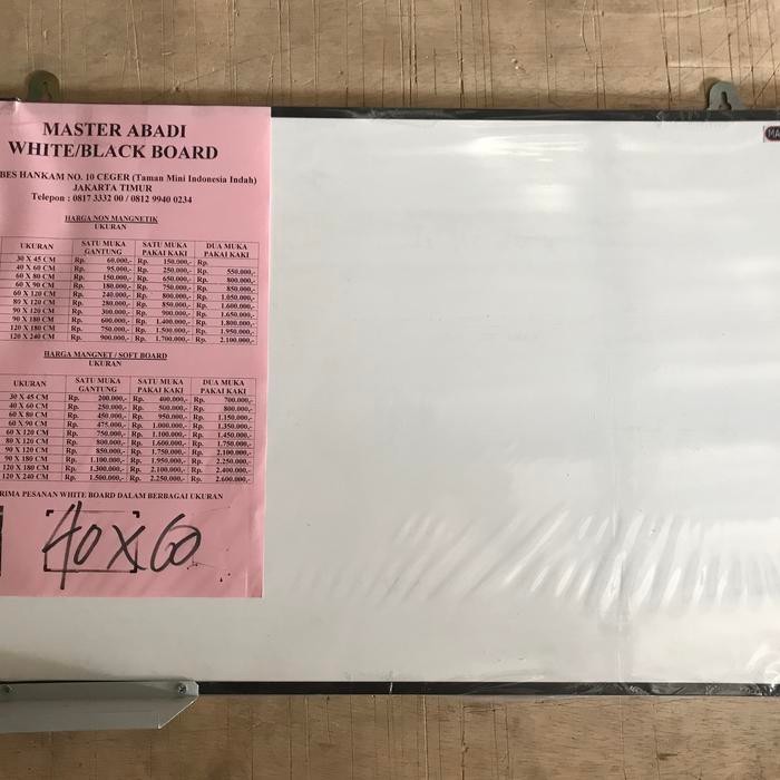 

NEW PRODUK PAPAN TULIS / WHITEBOARD GANTUNG 40X60 MAGNETIK TUTI FRUITY
