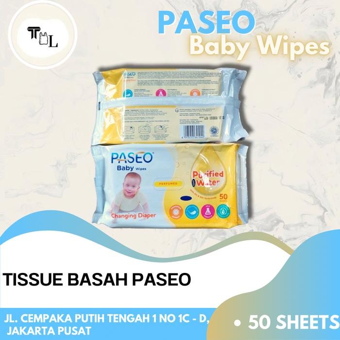 Terbaik Tissue Basah Paseo Baby Wipes - 50S [1 Dus/36 Pack] 100% Ori