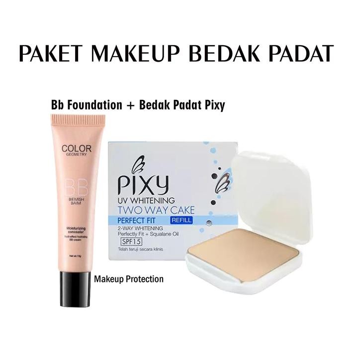 Pilihan- Paket Makeup Bedak Padat Pixy Plus Bb Foundation Tahan Lama