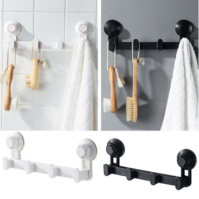 Terbaik Kokomi Gantungan Kapstock Putih Tanpa Bor Towel Hanger Gantungan Hook Kuat 5Kg Suction Cup