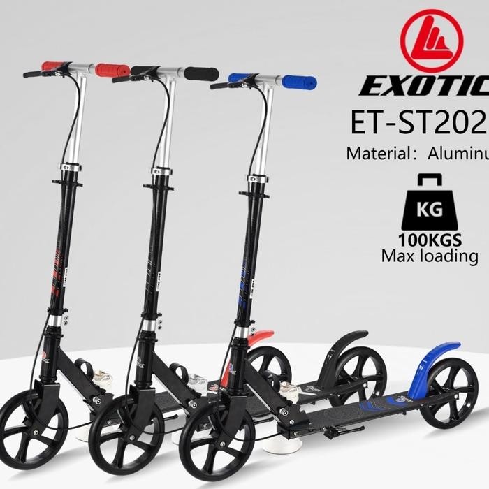Scooter Anak Dewasa Remaja Otoped Roda 2 Exotic ST 2022 Alloy