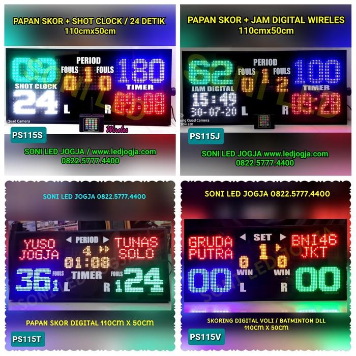 papan skor futsal skoring basket led scoreboard digital pilih kontrol kode 355
