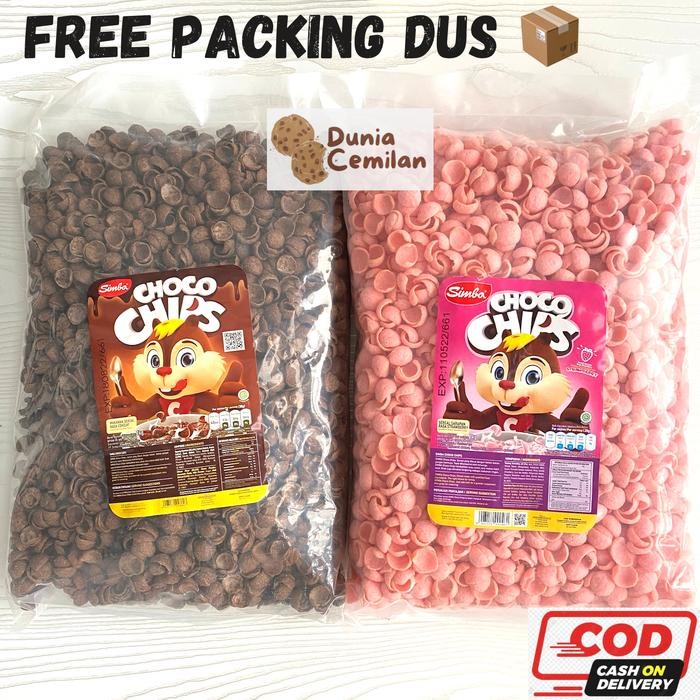 

New [TERMURAH!] Simba Choco Chips BULKY 1 KG - Sereal Simba Coklat / Strawberry