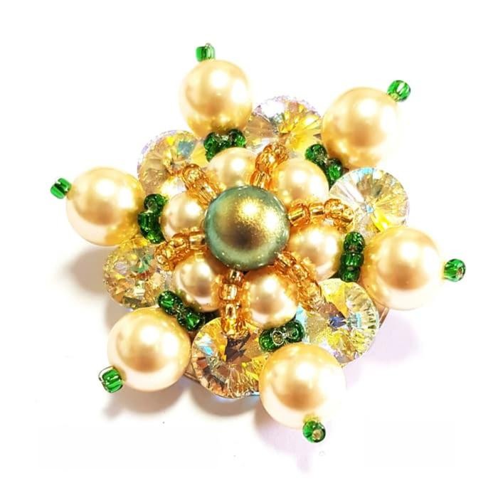 ASLI Bros Swarovski - Petal Brooch AR Hestia READY STOCK