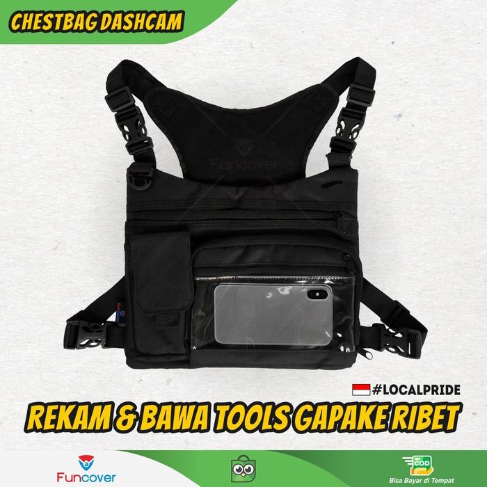Pilihan- Chestbag Tas Dada Tactical Record Candid Camera Gadget Motor Funcover