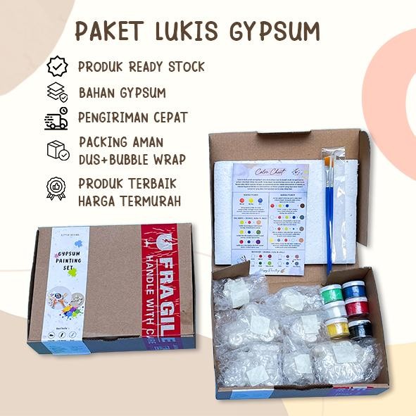 Pilihan- Patung Lukis Gypsum Painting Mewarnai Gypsum Satu Set Hewan Laut Lengkap Dengan Cat
