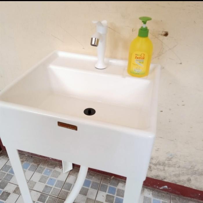 Wastafel Portabel/ Wastafel Meja / Wastafel Komplit Plastik Pvc Tebal Pasti Diskon