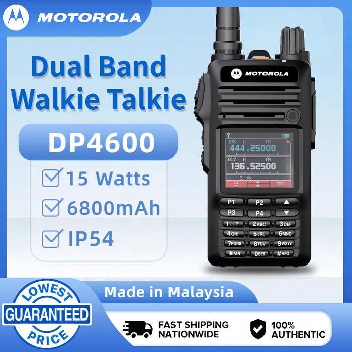 Pilihan- Ht Radio Walkie Talkie Dua Arah Motorola Dp4600 15Watt Jarak Jauh 20Km Dual Band