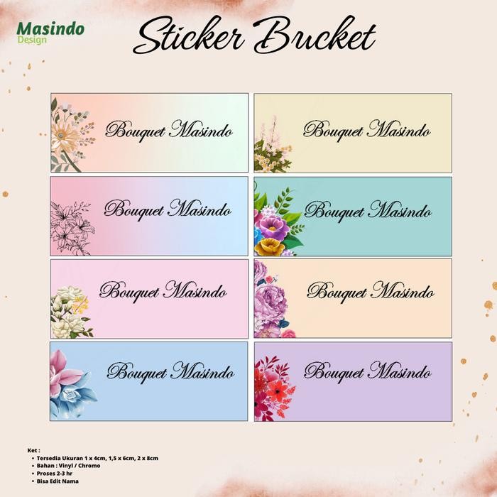 

Sticker Bucket Snack, Buket Bunga Stiker Kertas Note Paper Stationery