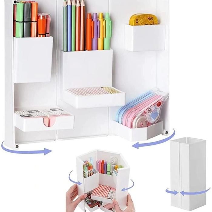 

TERBARU! Rak Pen Lipat Meja Organizer Alat Tulis Stationery Desk Tempat Pensil