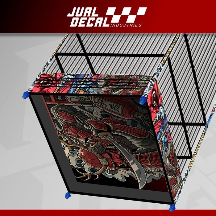 Chocolatoslatoe Stiker Sangkar Kotak Decal Kandang Kosan Custom Motif Wayang