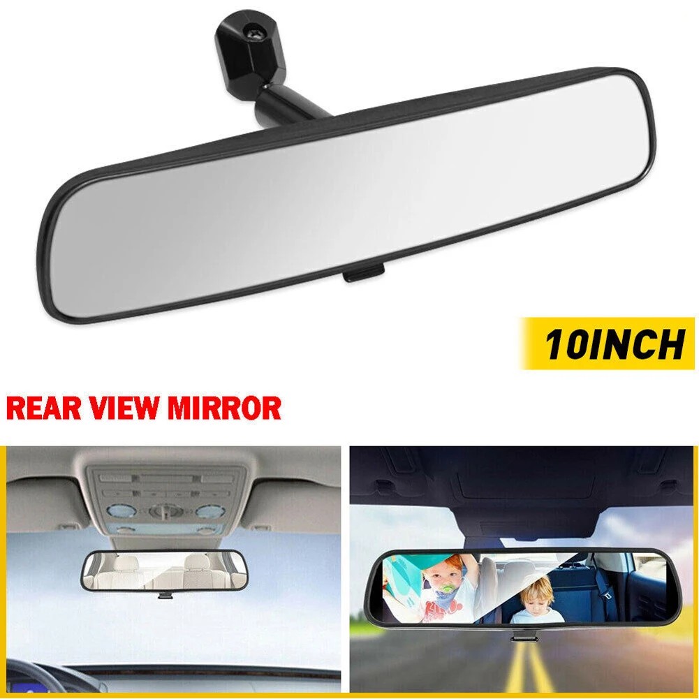 NEW 10 Inch Car Interior Rear View Mirror Black Auto Inside Rearview Mirror Muti-Angle Adjustable Re