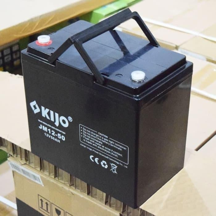 Terlaris Battery Kering Vrla Or Aki Kering Vrla Merk Kijo 12V 50Ah Terlariss 