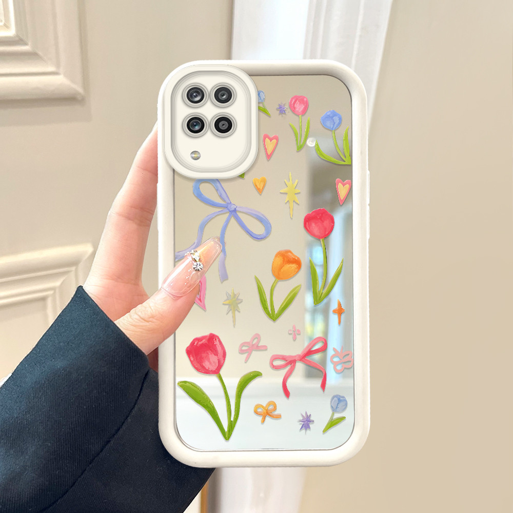 Softcase Fashion Imut Phone Case Compitable With Samsung Galaxy A12 M12 5G Soft Flower Motif Casing 