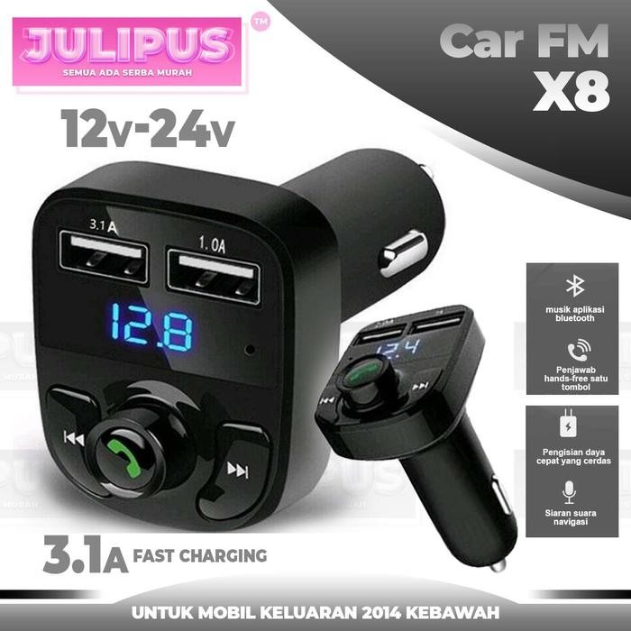 OJ Car Charger FM Modulator Bluetooth Transmitter MP3 Player X8