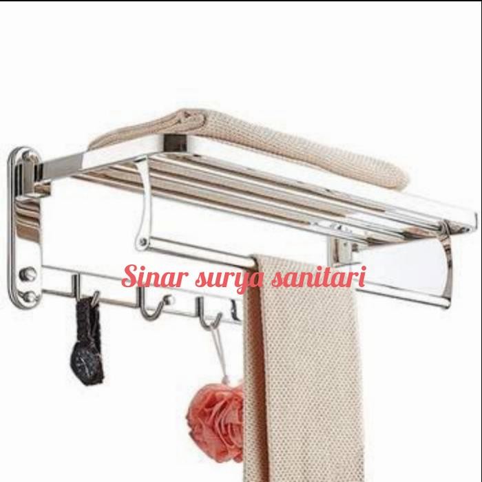 Rak handuk lipat stainless 304 / gantungan handuk stainless 304