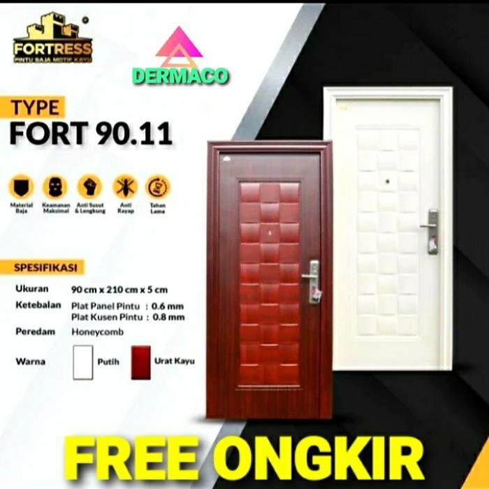 PINTU BAJA FORTRESS 90.11 / PINTU PANEL 90CM x 210CM / PINTU RUMAH