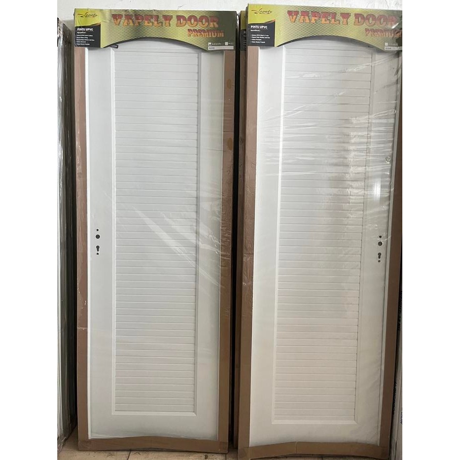 Pintu Kamar Mandi UPVC Vapely 70x200 Full Panel (Putih / Coklat)
