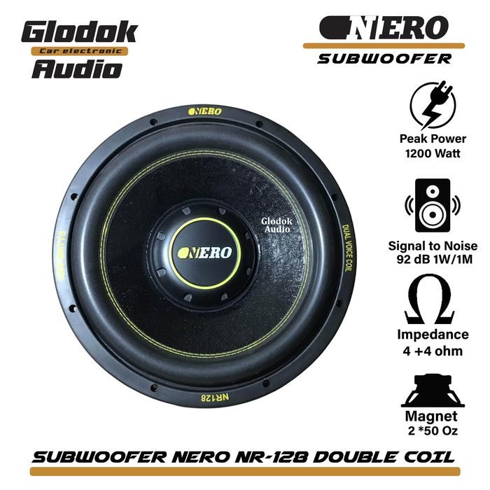 Ready Subwoofer Nero Double Magnet 12 INCH DOUBLE VOICE COIL NR 128