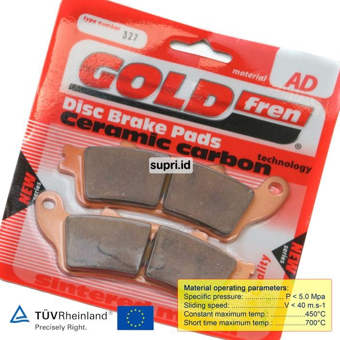 Bagus Kampas Rem Belakang Honda Goldwing F6B Gl 1800 Vt 1300 Goldfren 327 Terlariss 