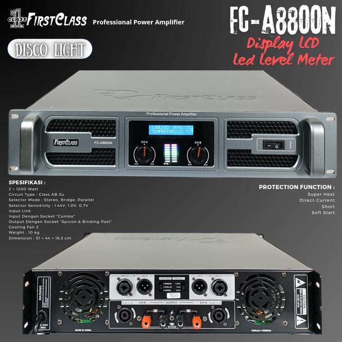 POWER FIRSTCLASS FC A8800N ORIGINAL POWER 2 CHANNEL FIRSTCLASS FCA 8800 N