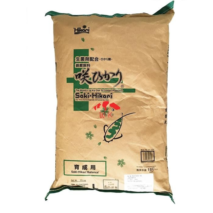 SAKI HIKARI BALANCE 15KG SIZE M PAKAN / MAKANAN IKAN KOI