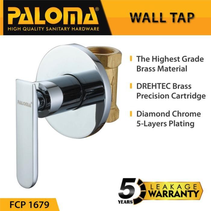 Unik Stop Kran Tanam Paloma Fcp1679 Chrome Stop Kran Shower Tanam Terlariss 