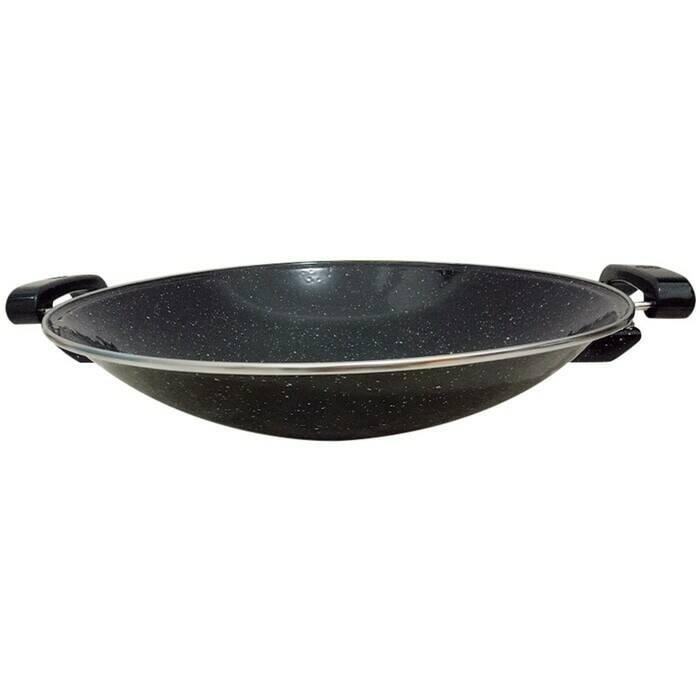Terbaik Wajan Enamel Marble Royal Wok Panda Maspion 40 Cm 100% Ori