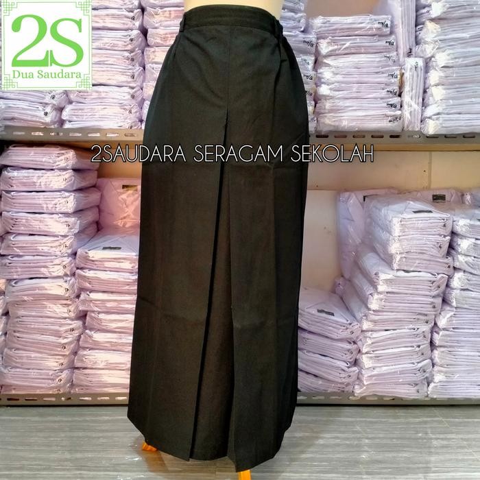 Rok Span Hitam Panjang Belah Tengah SMP/SMA Seragam Sekolah