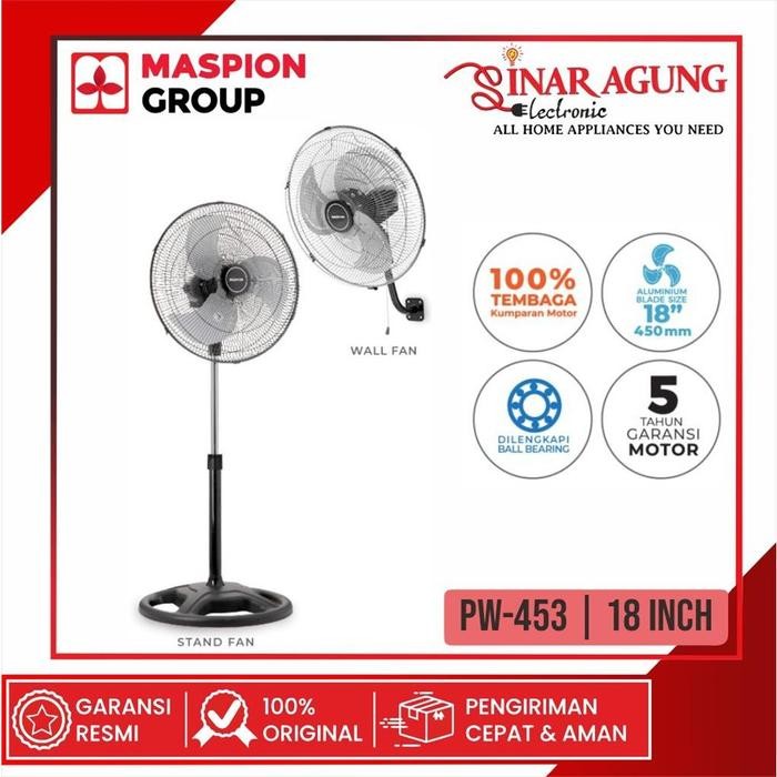 ORI MASPION PW453 / PW-453 KIPAS ANGIN BERDIRI DAN DINDING