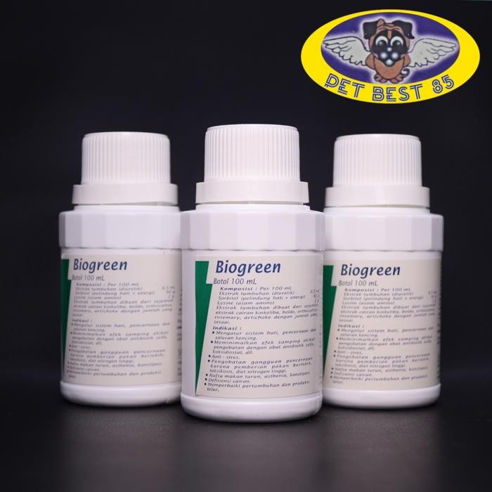 cdo4- Biogreen 100 Ml Suplement Sorbitol Lysine Cat/Dog/Ayam/Merpati/Sapi