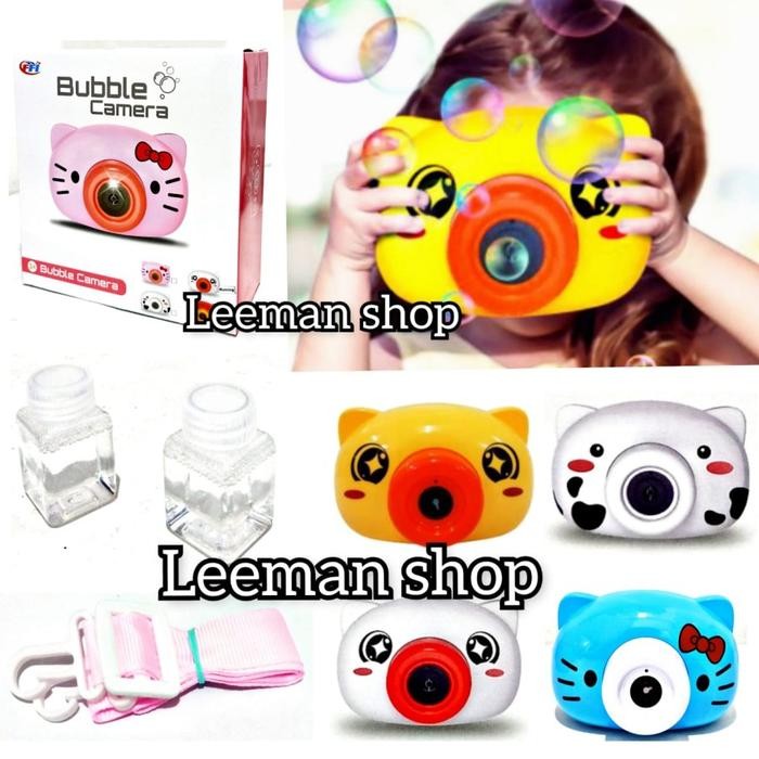 0uv2- Leeman - Mainan Anak Bubble Camera Elektrik + Cairan Bubble Fu1144
