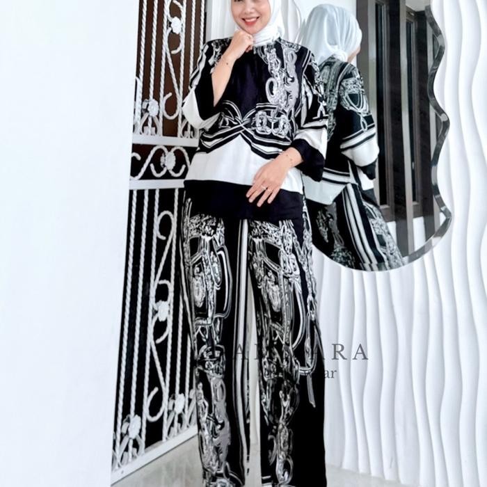 AMMARA - Kayla oneset - setelan rayon premium - setelan baju dan celana rayon adem - setelan pajamas