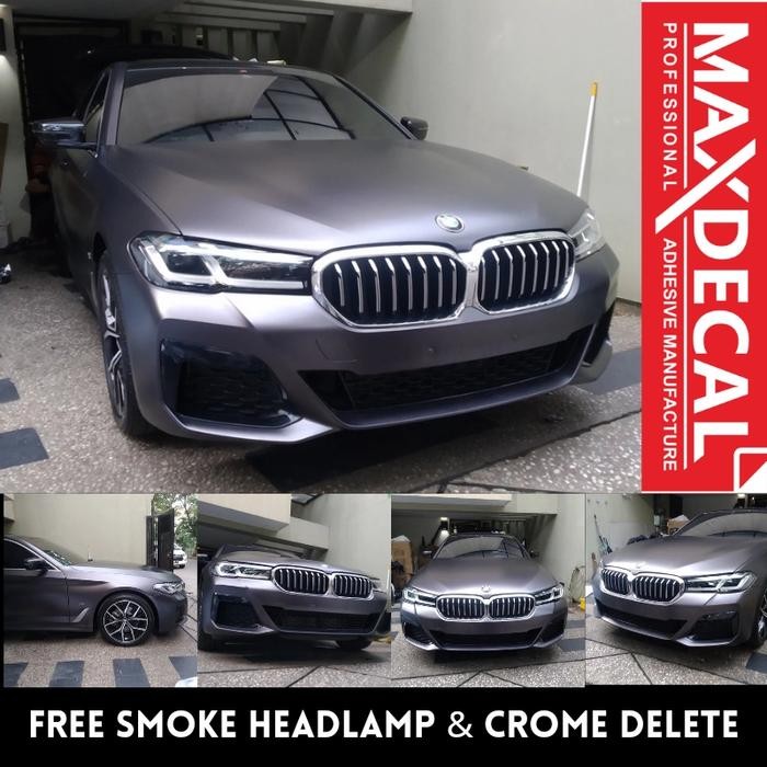 Ready PROMO Wrapping Sticker Full Body Mobil Satin Dark Grey Maxdecal