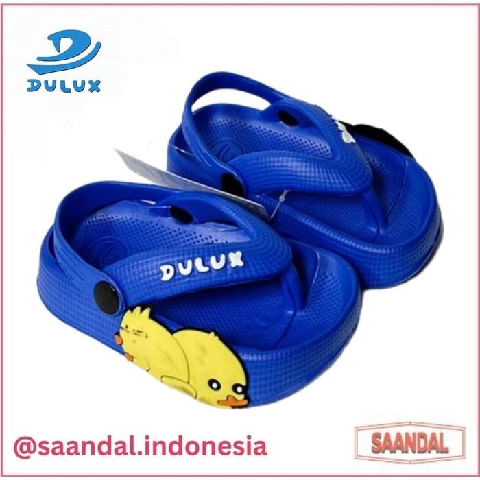 pw5d-Sandal Jepit Dulux Tali 510E Anak Balita Laki-Laki Perempuan Duck Bebek Merah Biru
