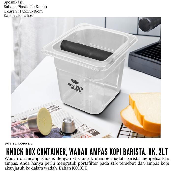 Knock Box Wadah Ampas Kopi Espresso Barista - Alat Barista Bahan Kokoh