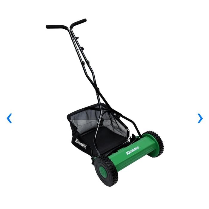 Krisbow Mesin Potong Rumput Dorong Manual 15 inch/Hand Push Reel Mower