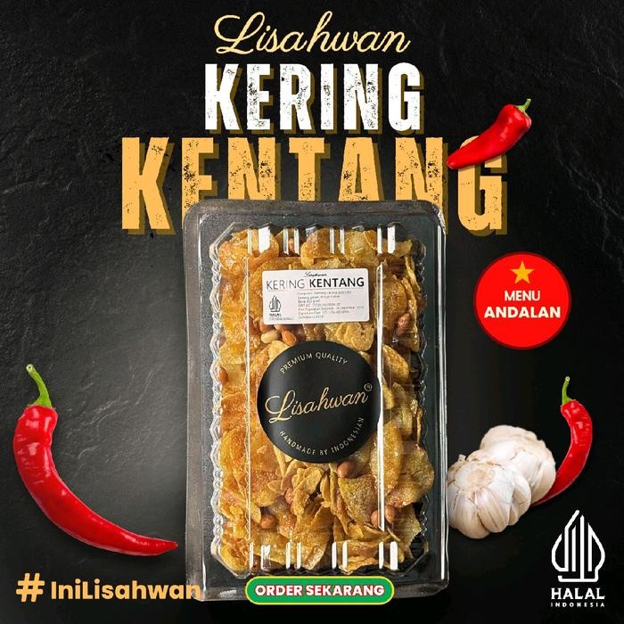 ORIGINAL KERING KENTANG LISAHWAN. Keripik lauk pauk