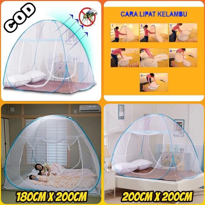 Kelambu Butterfly 180 & 200Cm Tenda Kelambu Anti Nyamuk Kelambu Lipat