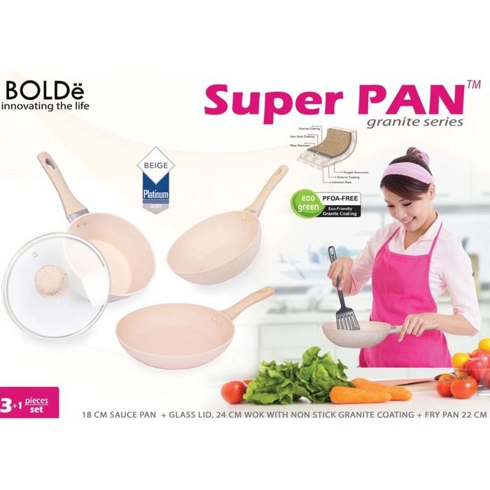 HariPromo- Super Pan Bolde Granite Panci Set Keramik Panci Set Granit Bolde Super Pan