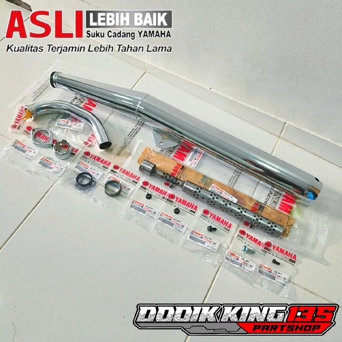 SIAPKIRIM PAKET LENGKAP KNALPOT STANDAR RX KING FULLSET YAMAHA GENUINE PART YGP READY STOCK