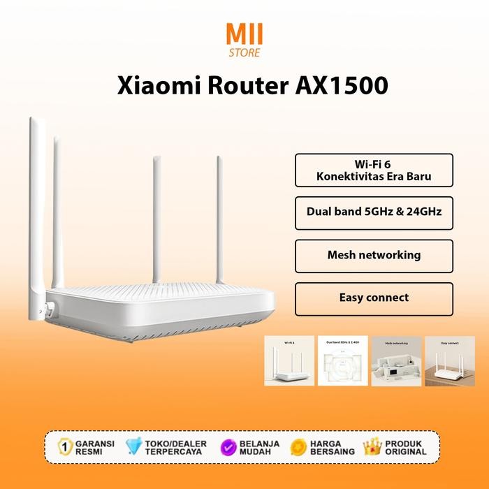 Xiaomi Router AX1500 - Dual Band 2.4Ghz/5Ghz - Wifi 6
