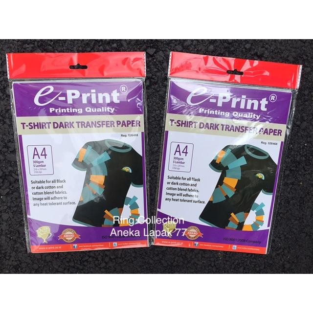 d29o- Transfer Paper / T-Shirt Dark Transfer Paper A4 / Photo Paper