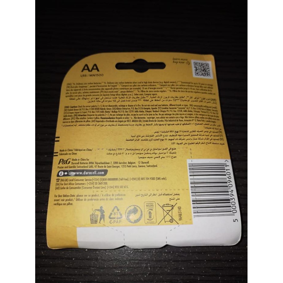 luqd- Baterai Batre Duracell Aa Alkaline Duracell Aa 1.5V Isi 4Pcs