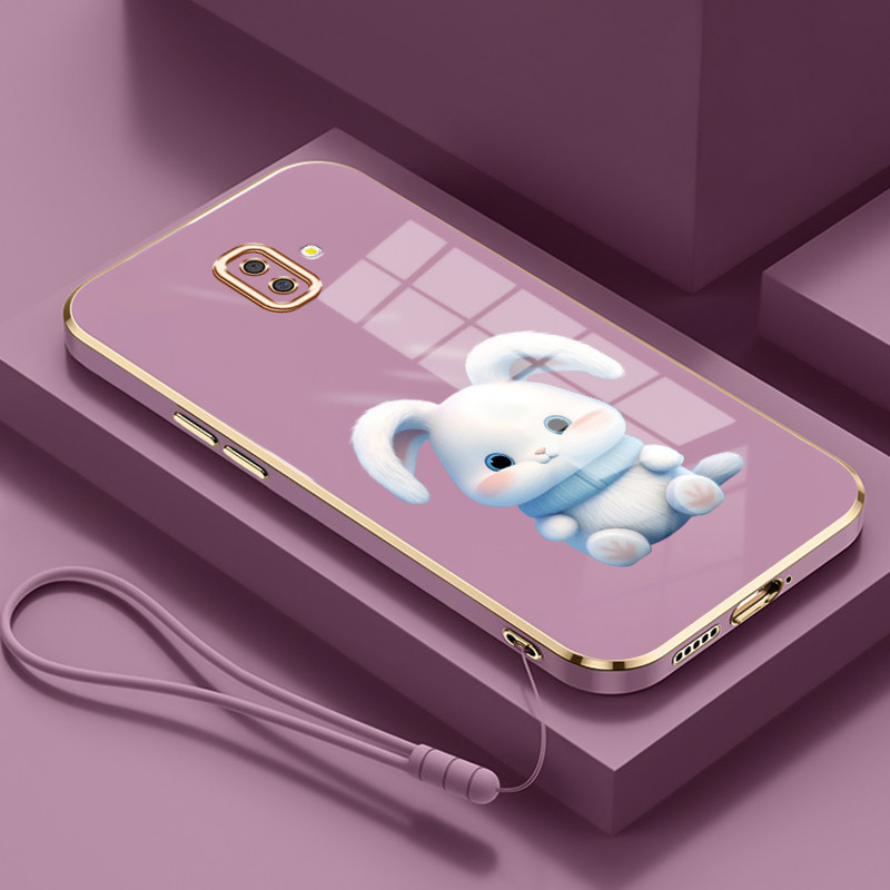 Casing Untuk Samsung Galaxy J6 Plus 2018 J6 Prime 2018 J4 4G J2 4G Case Casing HP Softcase Tali gant