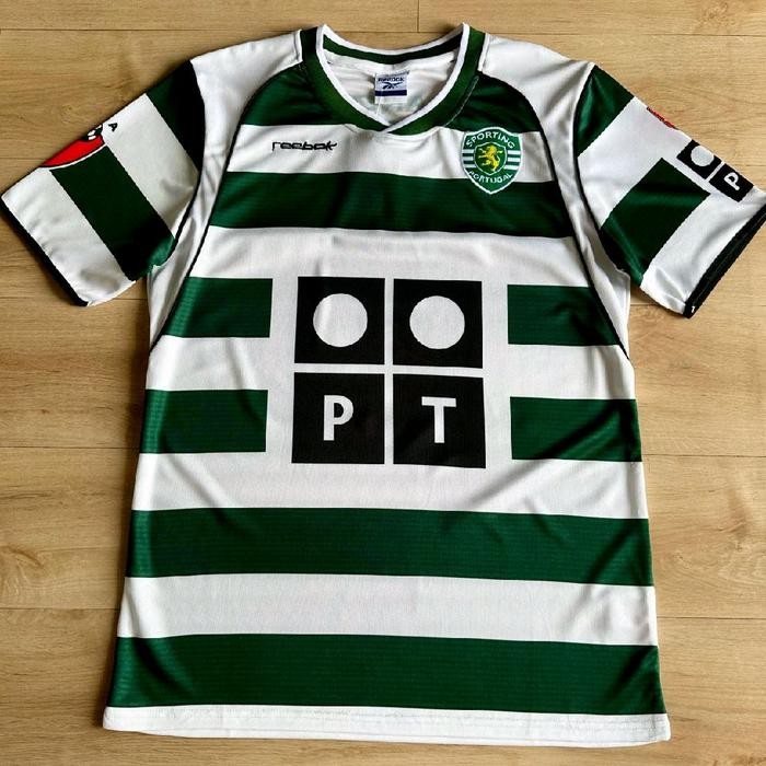 JERSEY BAJU BOLA RETRO SPORTING LISBON HOME 2001/2003 GRADE ORI
