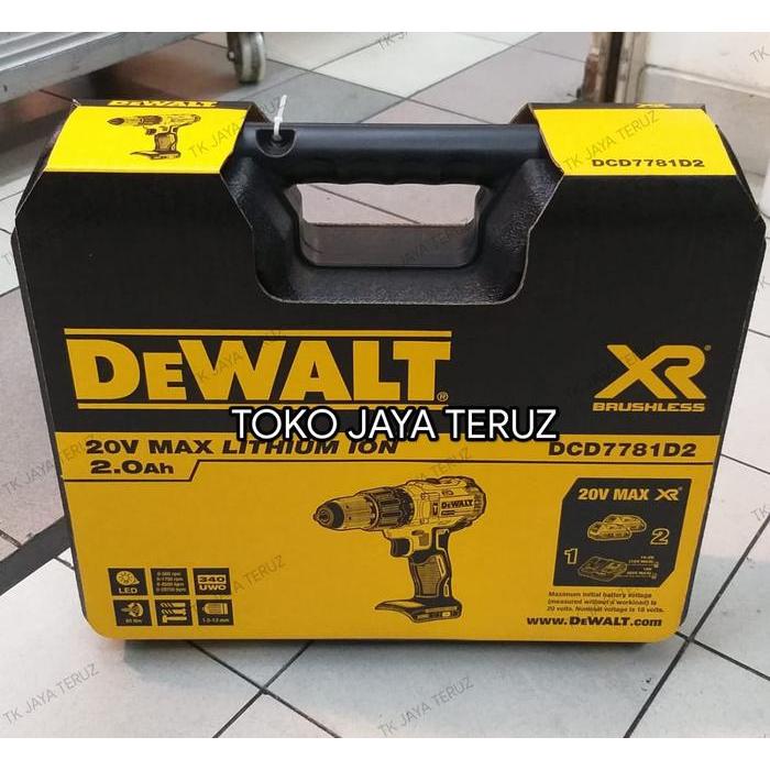 Mesin Bor Hammer Drill Dewalt  Bor Dewalt Brushless 20V DCD7781D2