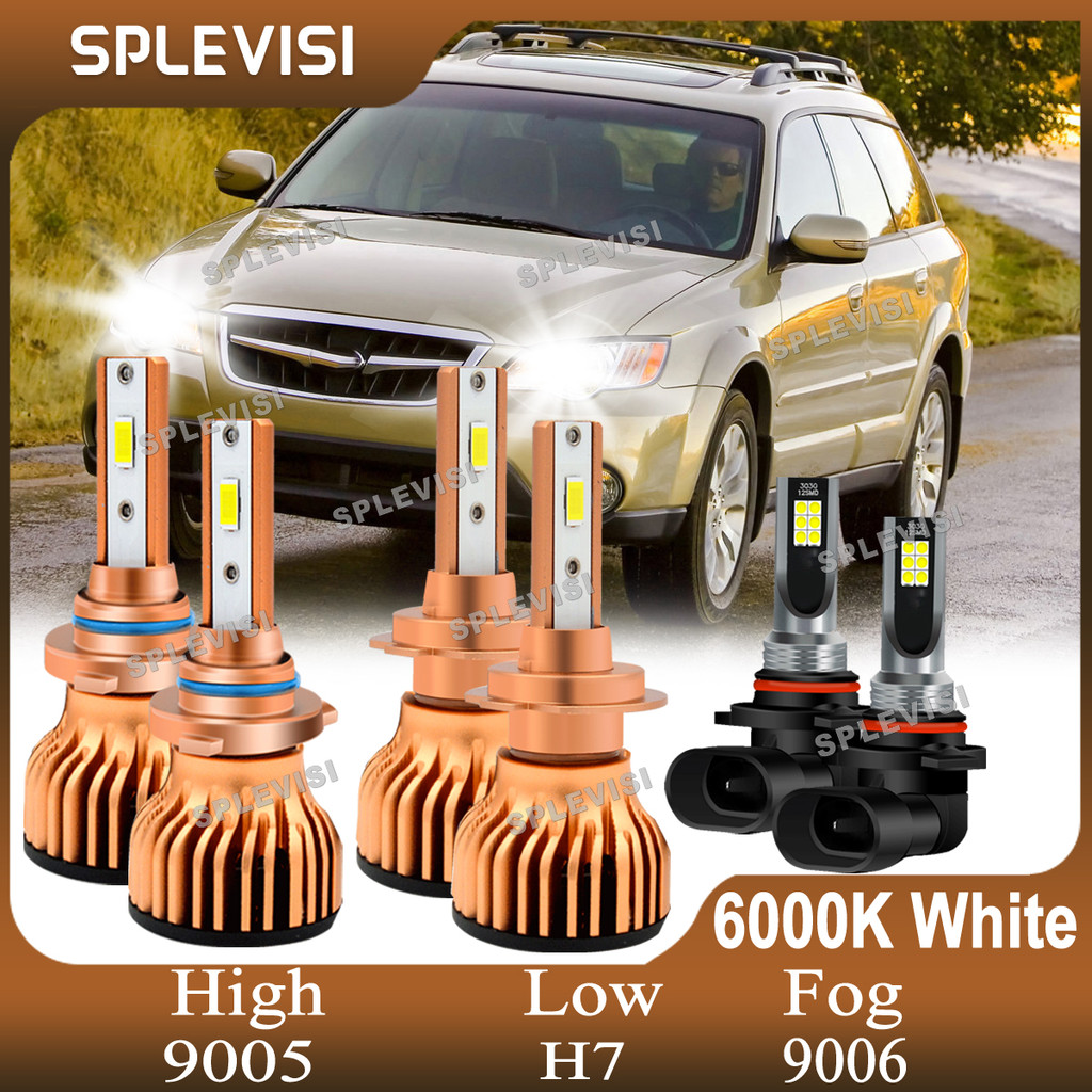 Led Headlight High Low Beam Foglight Kit 9005 H7 9006 Bright White